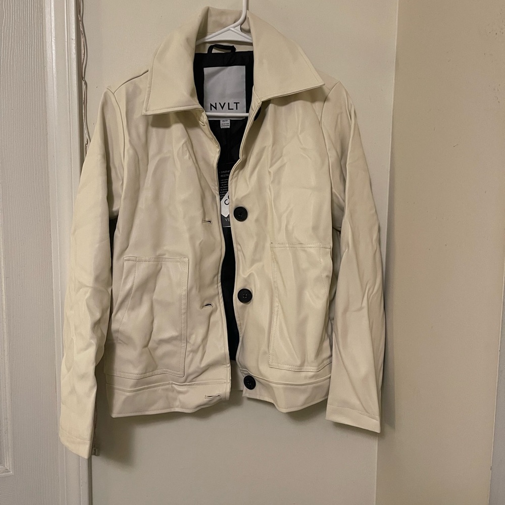 NWT NVLT Ivory Jacket with Dark Buttons size XS